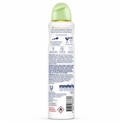 اسپری دئودورانت ضد تعریق زنانه داو Dove مدل Go Fresh حجم 250ml