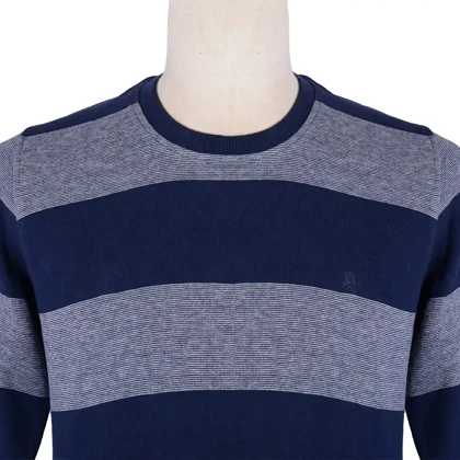 پلیور بافت راه راه دو رنگ مردانه