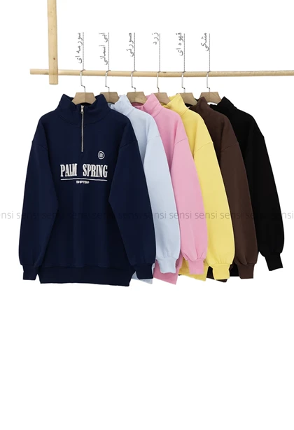 دورس نیم زیپ چاپ پفکی کد1005154