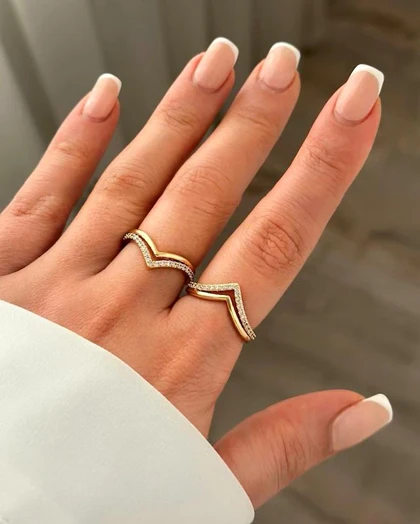 انگشتر هفتی نیمه نگین CM