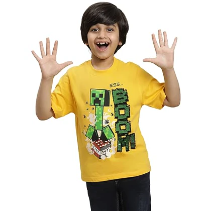 تیشرت طرح ماینکرافت | Minecraft Printed Boy's T-Shirt کد 254597