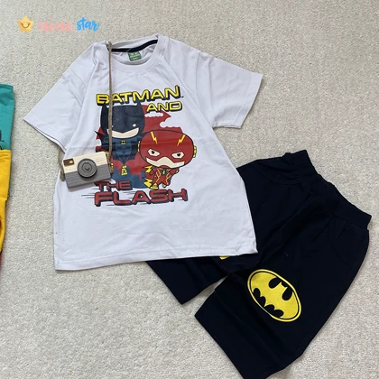 تیشرت شلوارک پسرانه طرح BATMAN مناسب 2 تا 9 سال