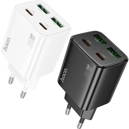 شارژر دیواری هوکو HOCO مدل N56 چهار پورت 30 وات