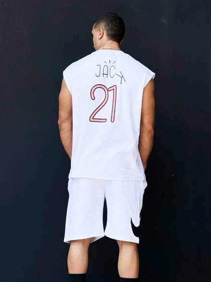 رکابی حلقه‌ای وست نایک سفید Travis Scott