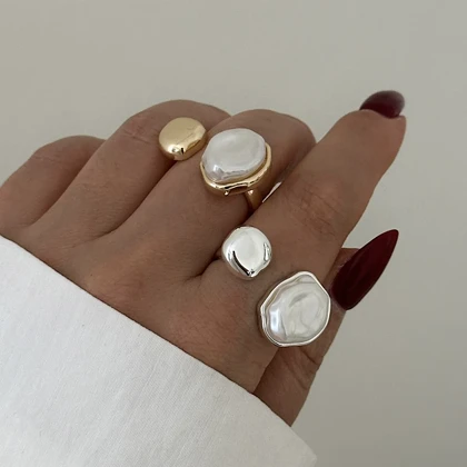 انگشتر زنانه مینیمال مرواریدی کد 814