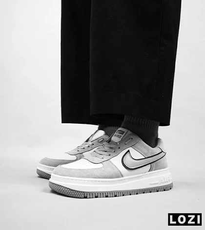 کفش کتانی بزرگ پا طوسی نایک NIKE AIR FORCE