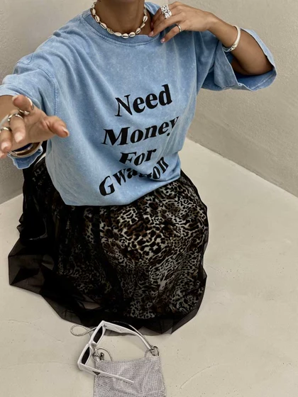 تیشرت لانگ NEED MONEY