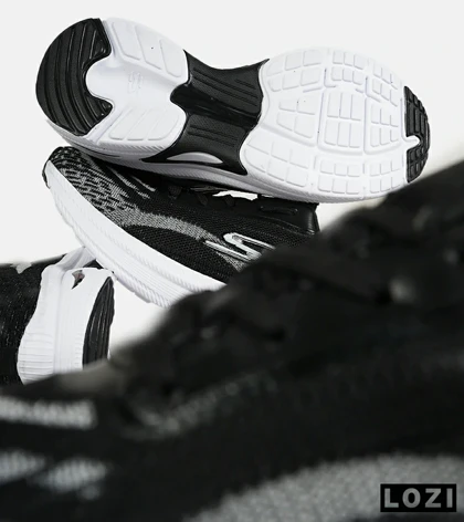 کفش کتانی طبی ورزشی مشکی طوسی SKECHERS archfit مدل 7438