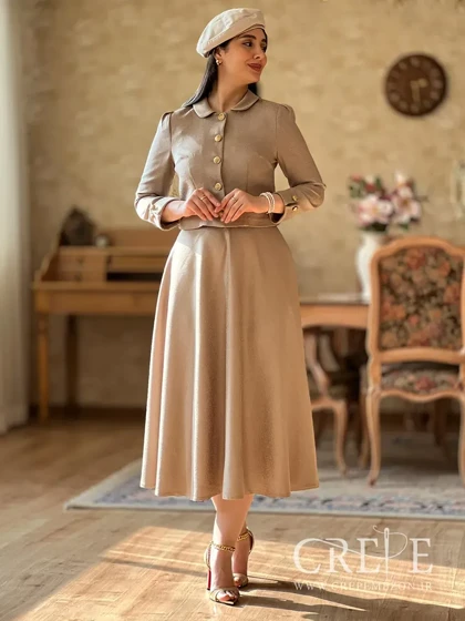 کت دامن کتان لمه شیرین