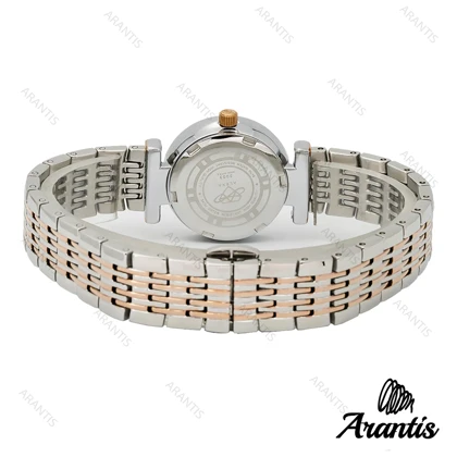 ساعت الکسا 2004z زنانه سیلور رزگلد صفحه سبز دورنگین w-10120