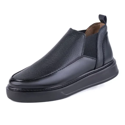 نیم بوت مردانه چرم چهار فصل کد 7021007