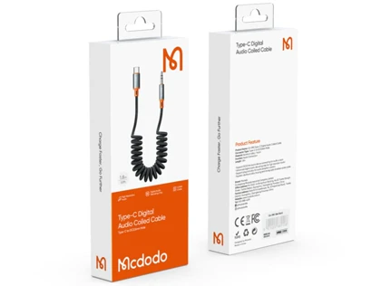 کابل تبدیل تایپ‌سی به جک 3.5 میلی‌متری صدا مک دودو Mcdodo CA-0900 Castle Series Type-C to DC3.5 Male Coil Cable