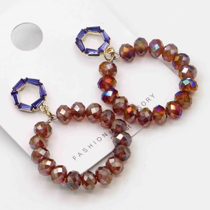 گوشواره دخترانه فانتزی مدل کریستالی