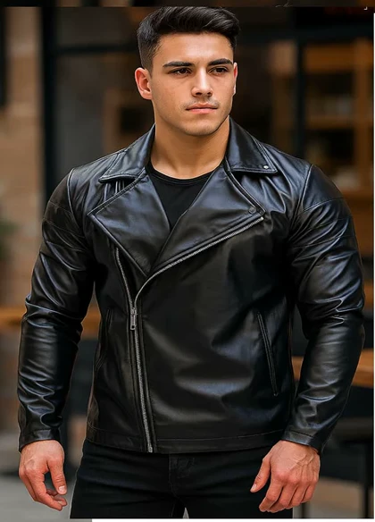 کاپشن چرم مردانه مدل Nima ویژه