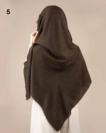 روسری قهوه ای میکس کد 31372