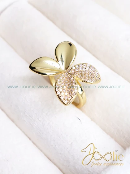 انگشتر زنانه طرح طلا مدل نگین کد R4139