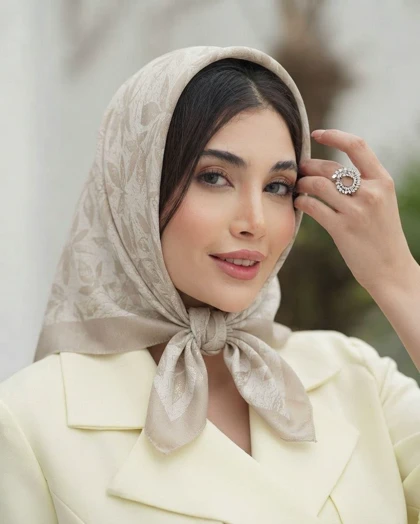 مینی اسکارف نخی کالکشن کرم