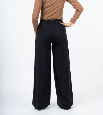 شلوار بگ سیلک سرمه ای رویال