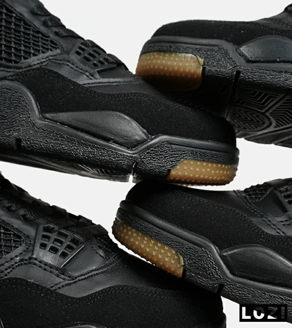 کتانی ساق‌دار زنانه و مردانه مشکی کرم Nike air jordan 4 مدل 6468