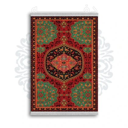 *جدید* فرشینه از جنس پارچه شانل مخمل ترک طرح فانتزی برند دفه کد 553
