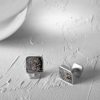 دکمه سرآستین کورال مربع _ Coral Cufflinks square