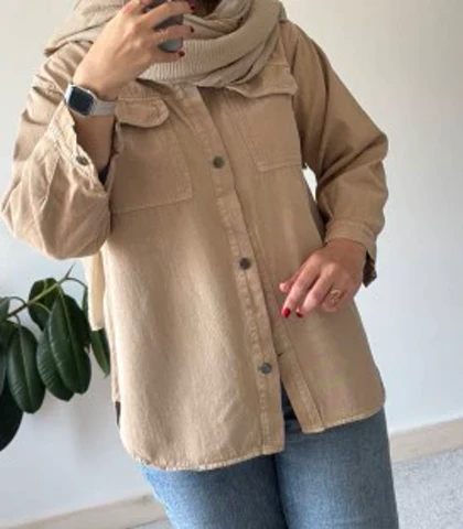 مانتو جین رنگی