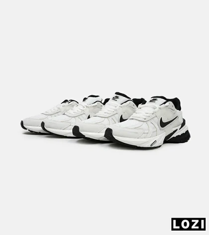 کفش کتانی بزرگ پا سفید مشکی Nike Cushlon V2K مدل 8534