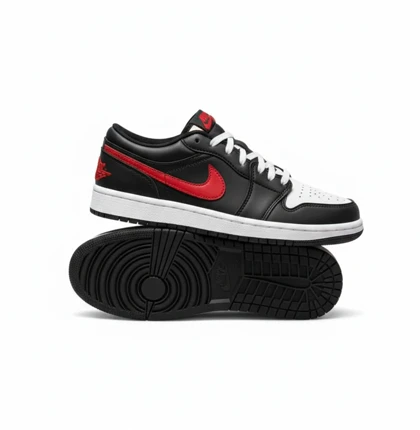 کفش کتانی جردن 1 مشکی قرمز کد 294903