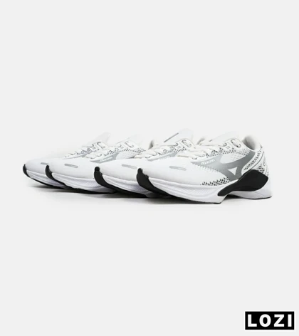 کفش کتانی مردانه سفید طوسی MIZUNO wave rider 24