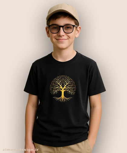 تیشرت بچگانه طرح درخت زندگی کد 958