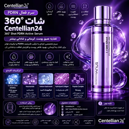 سرم فعال PDRN سنتلیان 24 مدل 360 Shot – حجم 50 میلی‌لیتر