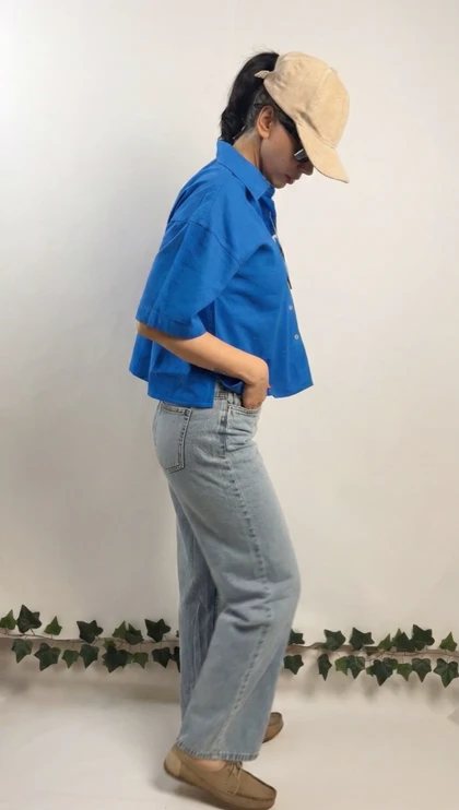 شلوار جین نیم بگ