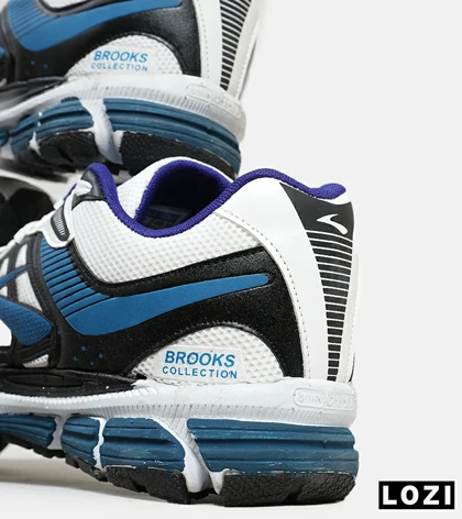 کفش کتانی بزرگ پا سفید آبی مشکی BROOKS adrenaline gts 22