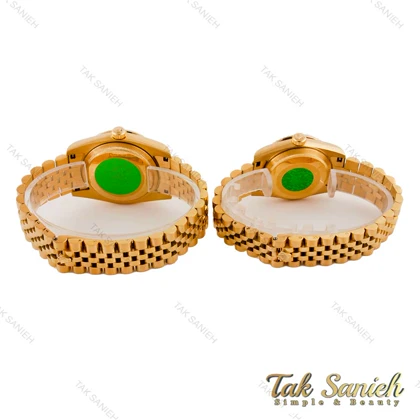 ساعت ست رولکس دیت جاست طلایی صفحه سفید Rolex-4451-S
