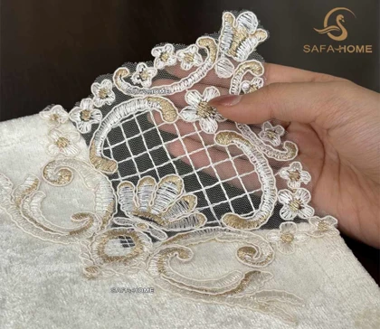 دستمال سفره مخمل مدل سلطنتی