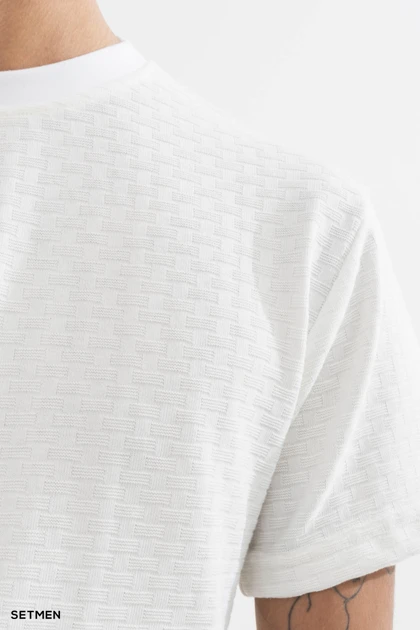 تیشرت مردانه ژاکارد یقه گرد