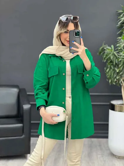 مانتو بغل زیپ جیب نما