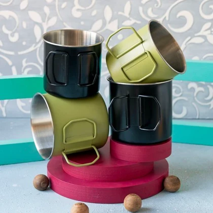 لیوان دسته تاشو کمپینگ 200 میل