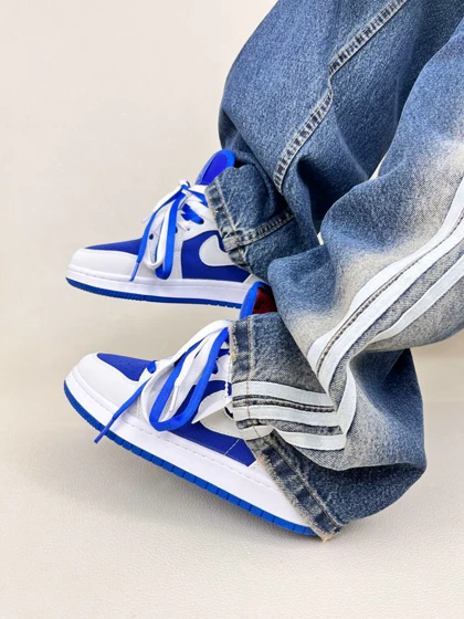کتانی ونس زنانه ساق‌دار ایر جردن 1 کینگ بلو 1 NIKE AIR JORDAN کد 912