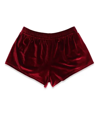 ست تاپ و شورتک مخمل Neev نیو کد 4605 زرشکی Wine