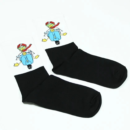 جوراب مردانه رساق‌دار طرح اردک موتوری