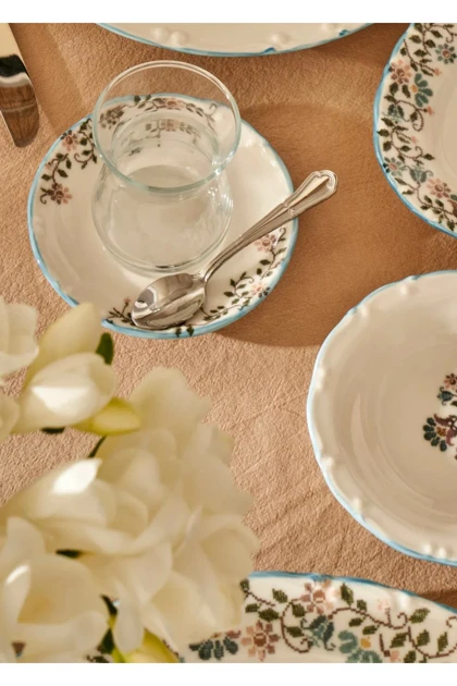 سرویس صبحانه‌خوری 6 نفره Bella Maison مدل Vintage - آبی