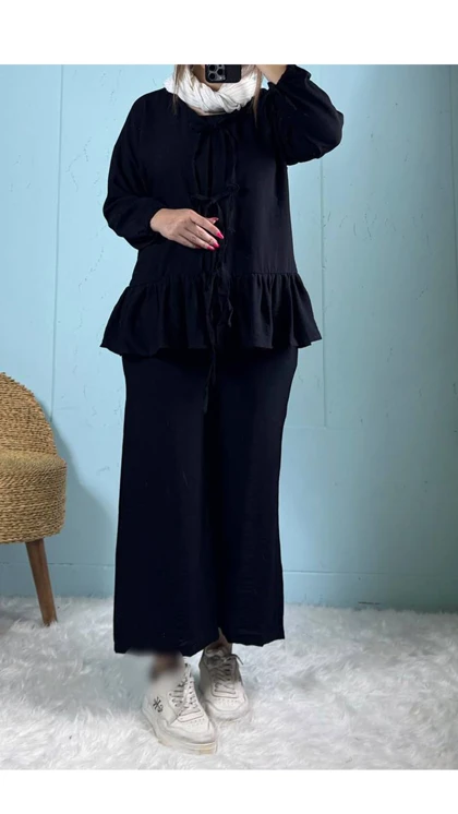 ست شومیز گره‌ای و شلوار زنانه 33792