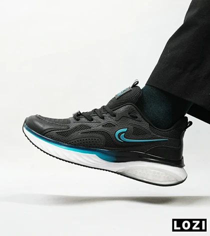 کفش کتانی مردانه مشکی آبی Nike air max pluse