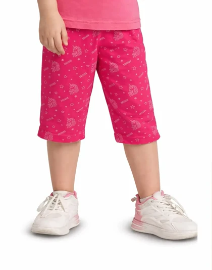 شلوارک دخترانه زیرزانو پنبه unicorn سیلکا