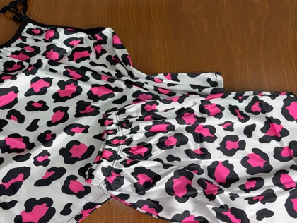 ست تاپ و شلوارک طرح پلنگی 179