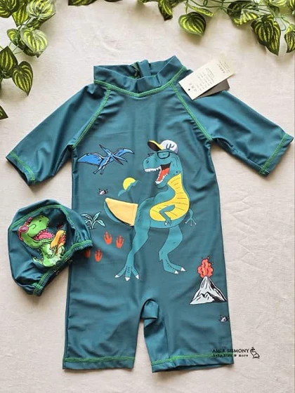 مایو یکسره پسرانه طرح ژوراسیک