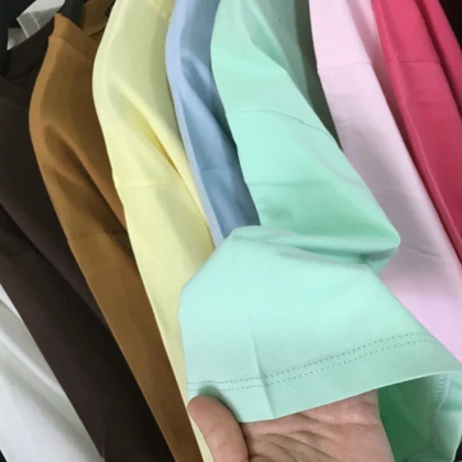 تیشرت باکسی آستین سه ربع ساده