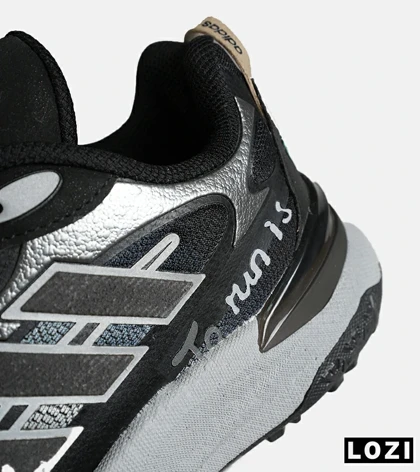 کفش کتانی مردانه و زنانه مشکی طوسی Adidas More Than Speed مدل 7731