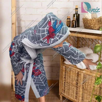 حوله کودک طرح مرد عنکبوتی طوسی
